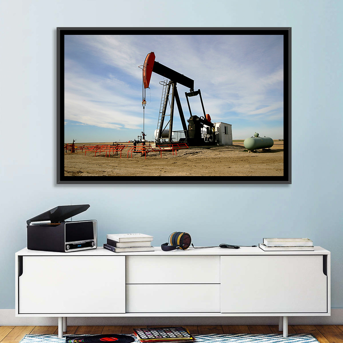 Pump Jack with Storage Tank Wall Art
