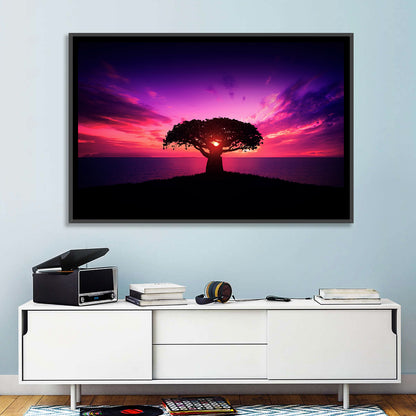 Baobab Sunset Silhouette Wall Art