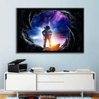 Astronaut at Alien Planet Cave Wall Art