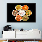 Six Indian Curry Bowls Wall Art