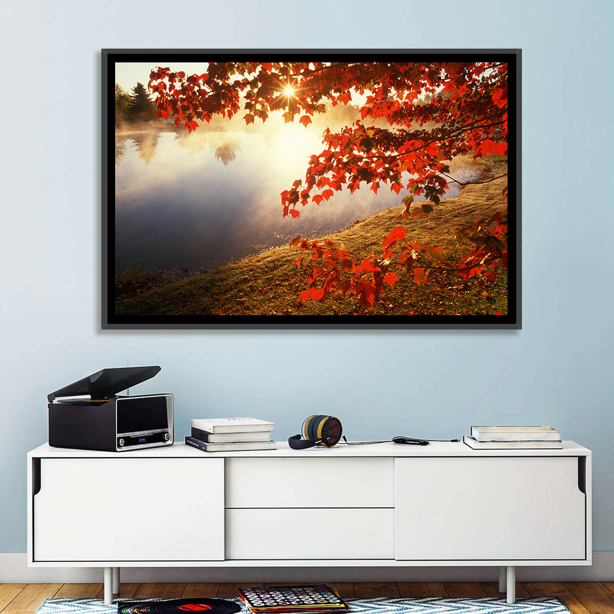 Autumn Pond Sunrise Connecticut Wall Art