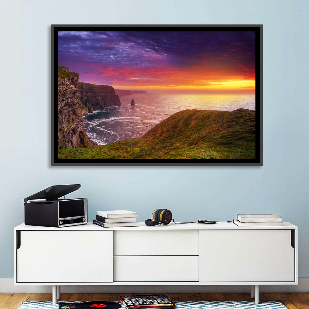 Cliffs of Moher Sea Stack at Sunset Wall Art