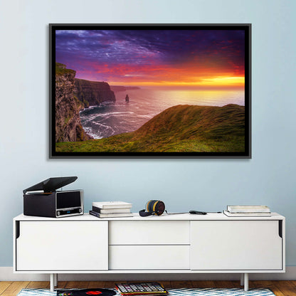 Cliffs of Moher Sea Stack at Sunset Wall Art