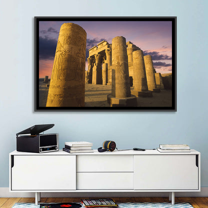 Kom Ombo Temple Pillars at Sunset Wall Art
