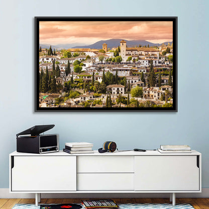 Granada Albaicín Sunset Cityscape Wall Art