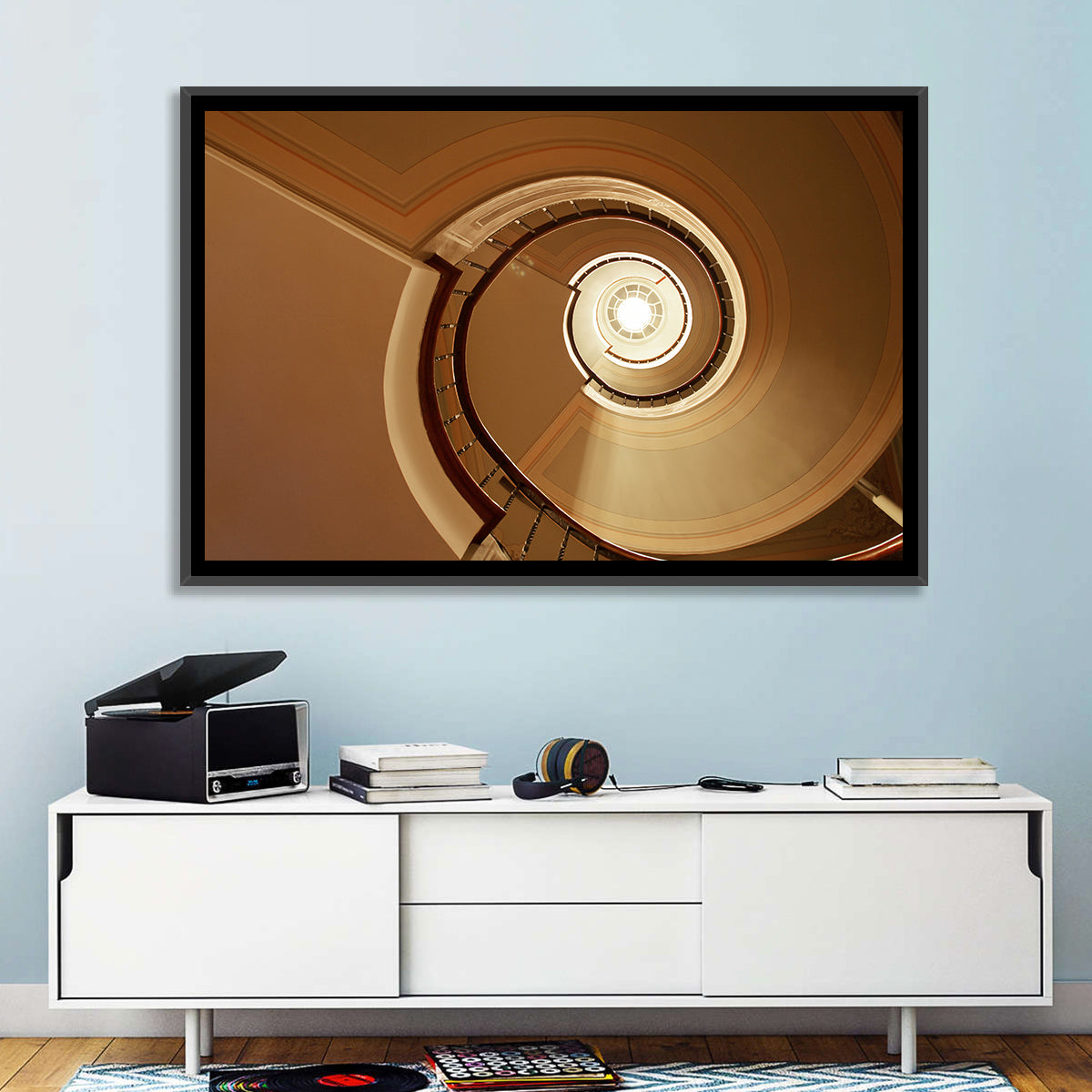 Worms-eye Spiral Staircase Wall Art
