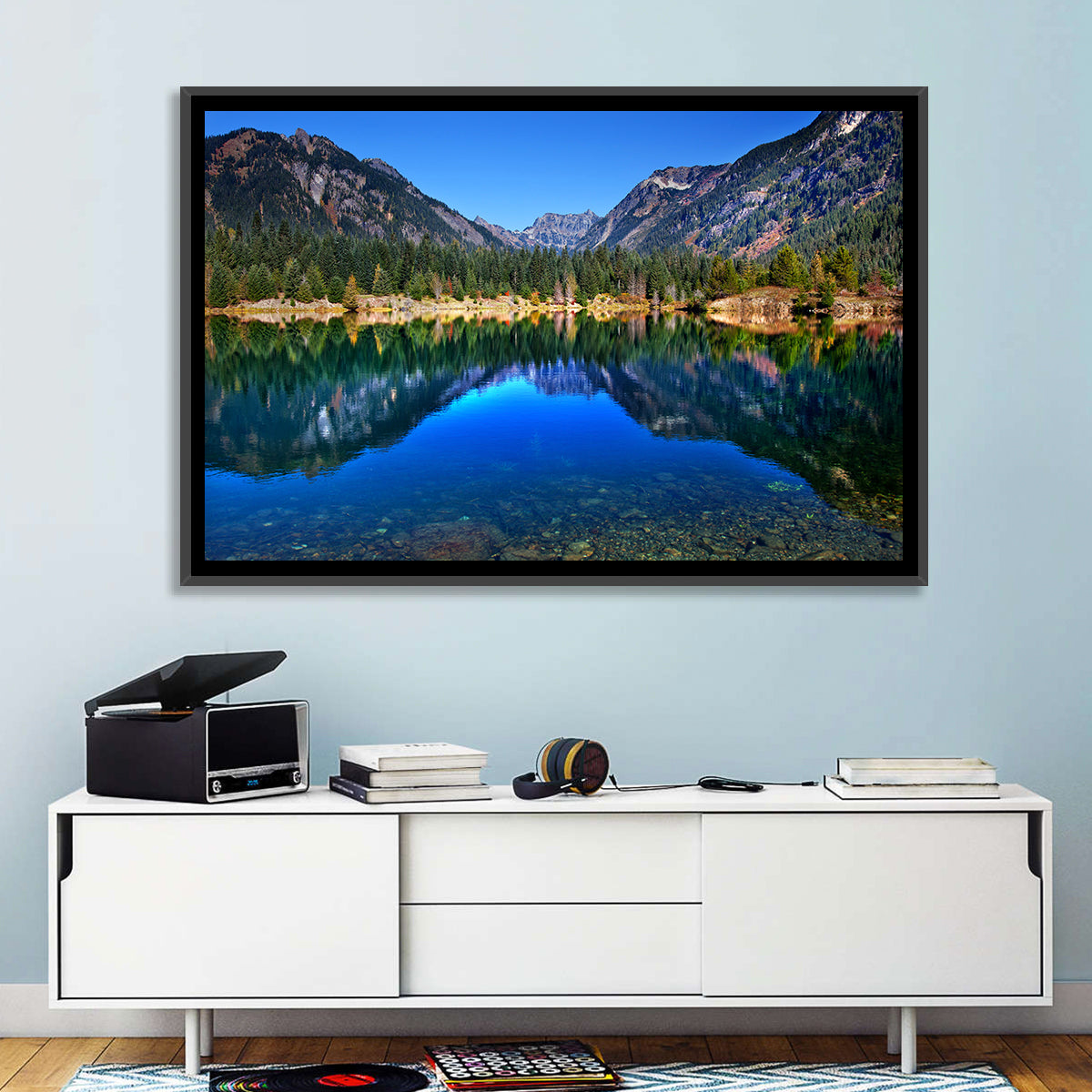 Gold Lake Reflection Wall Art