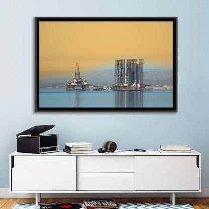 Baku Oil Rigs at Dusk Wall Art