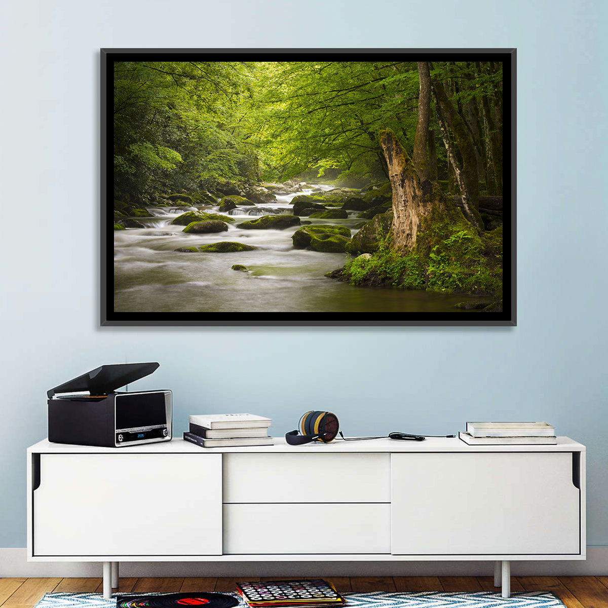 Tremont River Wall Art in a room, landscape