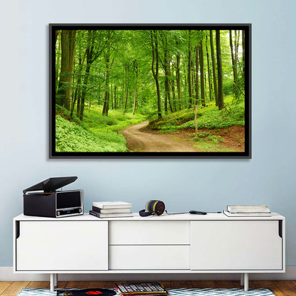 Sunlit Forest Path Wall Art