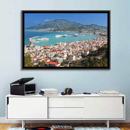 Zakynthos Harbor View Wall Art