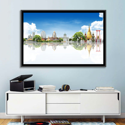 Bangkok Landmarks Reflection Scene Wall Art