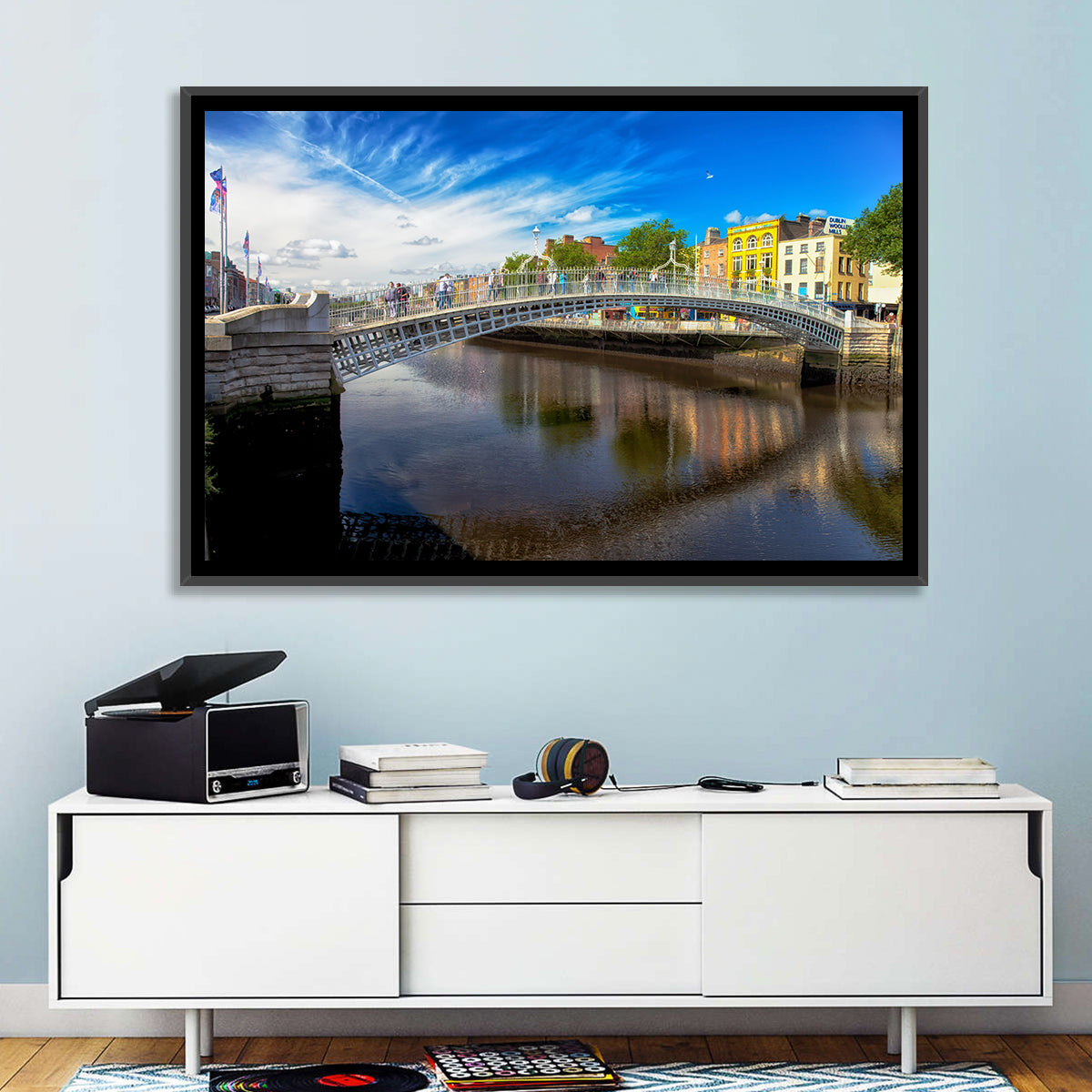 Ha'penny Bridge, Dublin Wall Art in a room, landscape