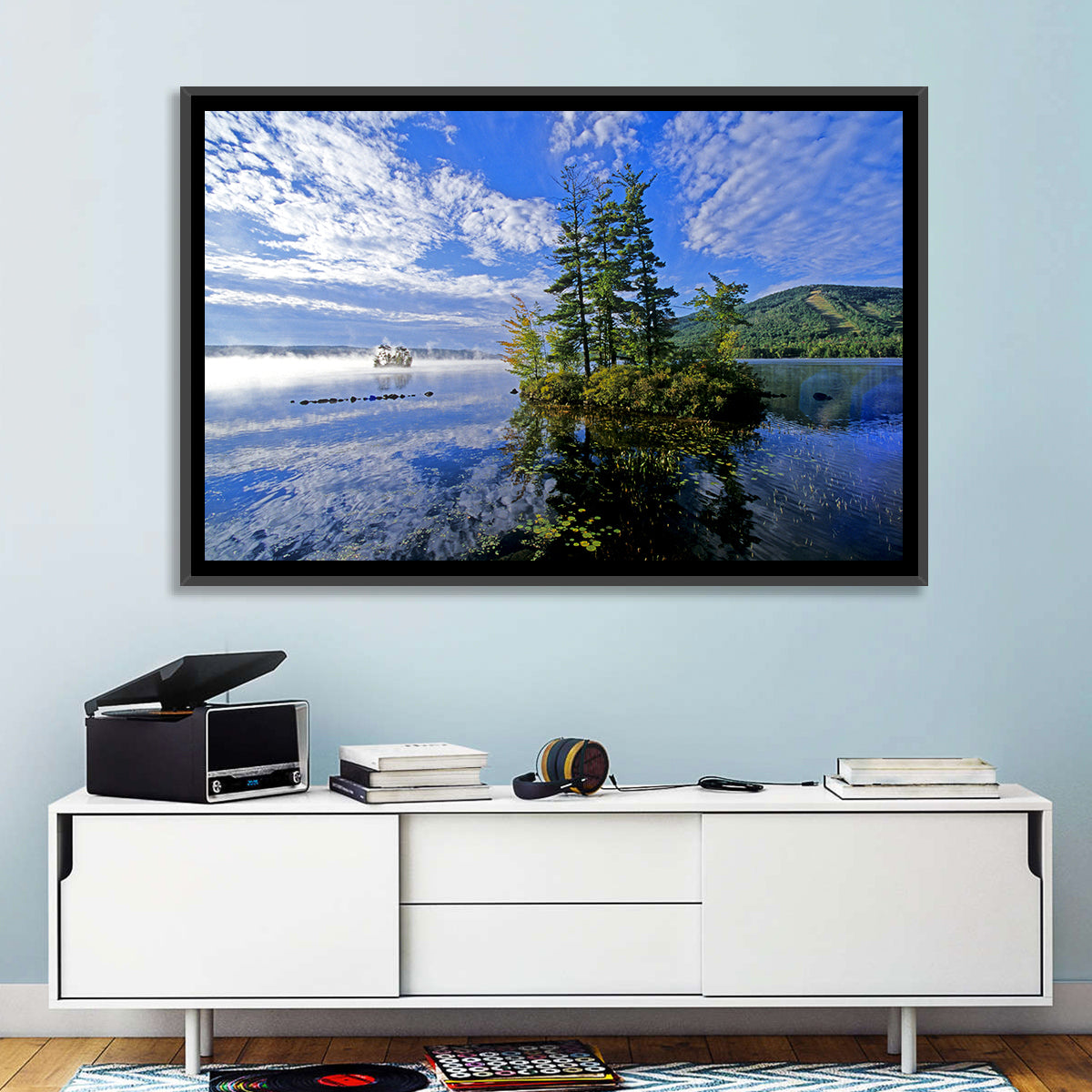 Misty Maine Lake Wall Art