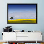 Solitary Tree Over Rapeseed Field Wall Art
