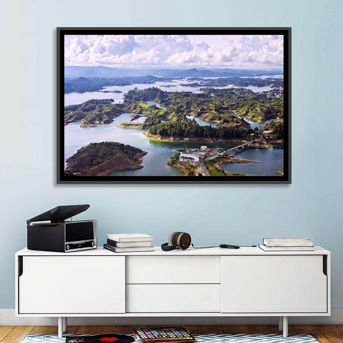Guatapé Reservoir Aerial View Wall Art