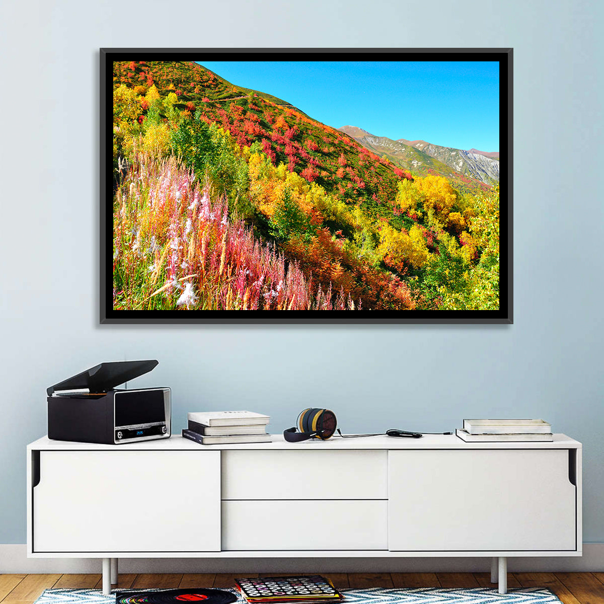 Svaneti Autumn Mountain Landscape Wall Art