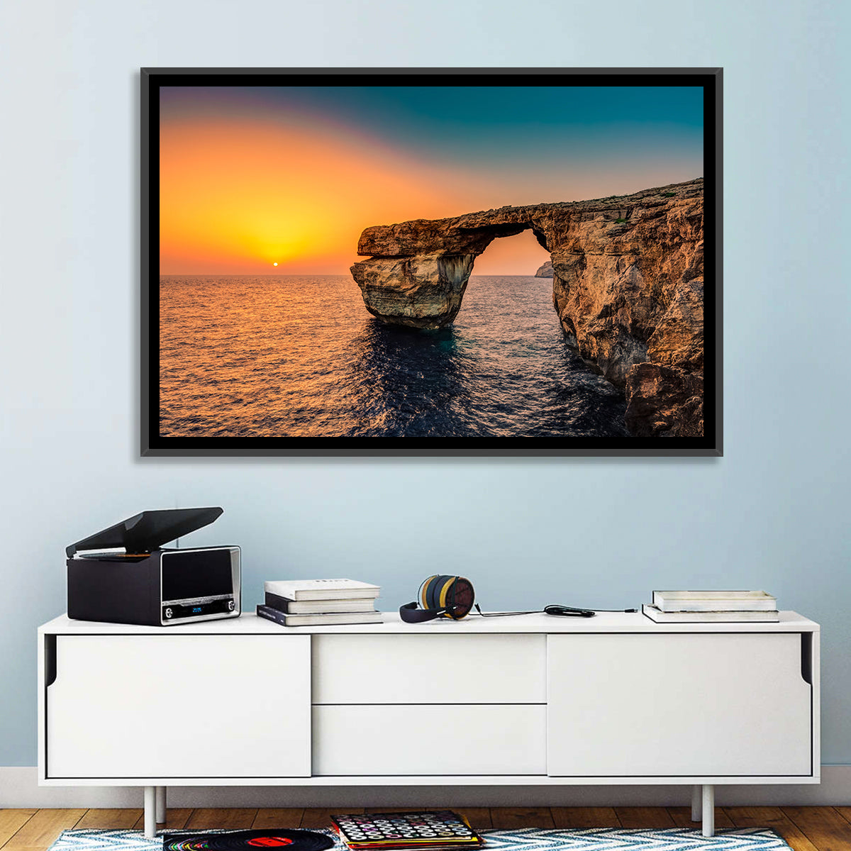 Azure Window Sunset, Dwejra Wall Art