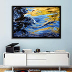 Flowing Stream with Golden Reflections Wall Art
