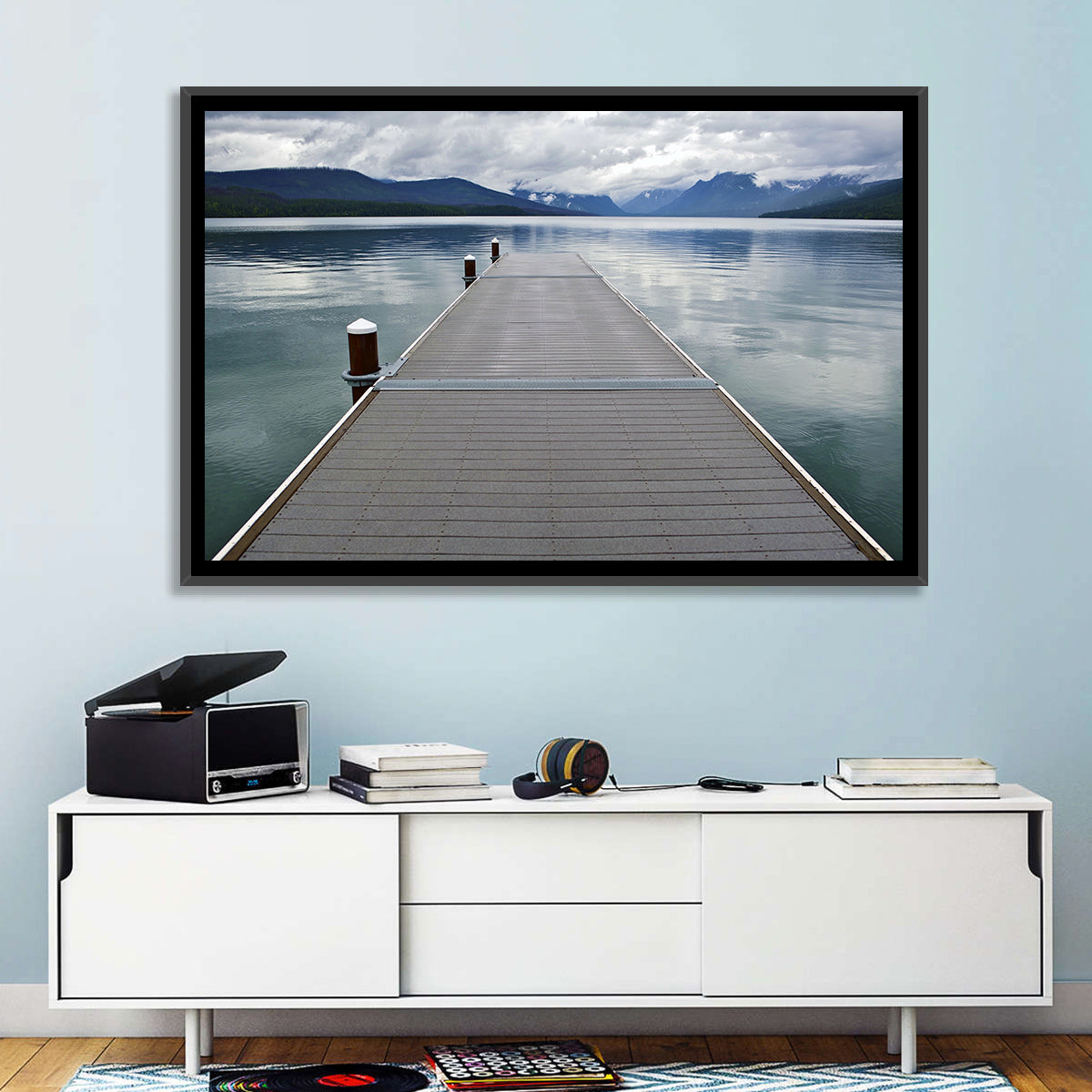 Lake Mcdonald Wooden Dock Wall Art