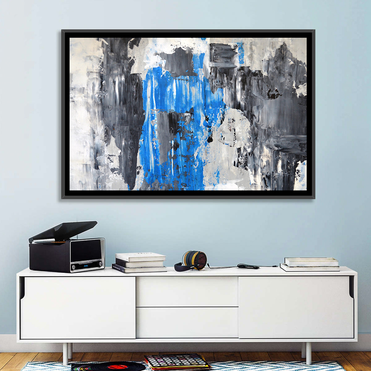 Colors Fight Wall Art in a room, landscape