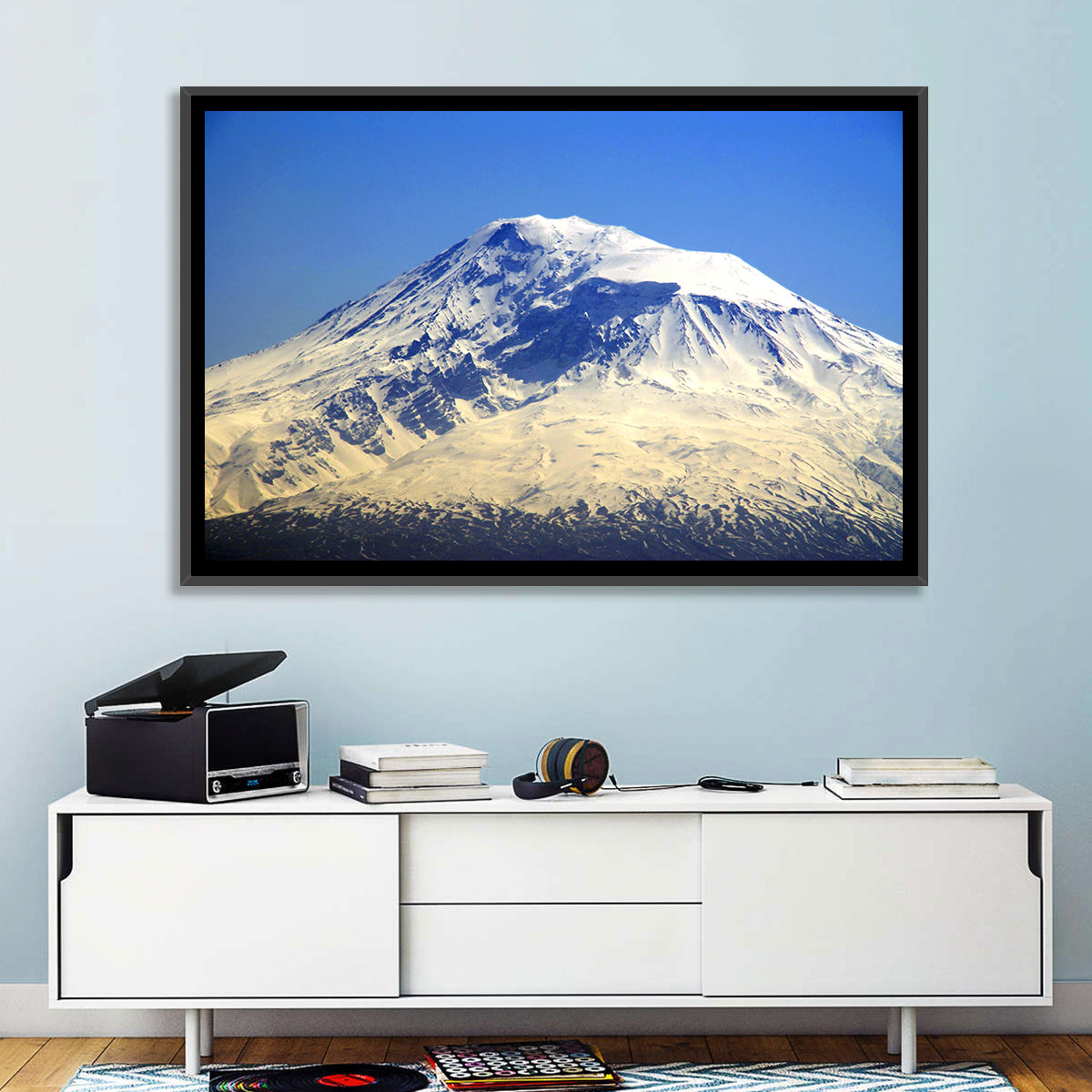 Mount Ararat Winter Summit Wall Art in a room, landscape