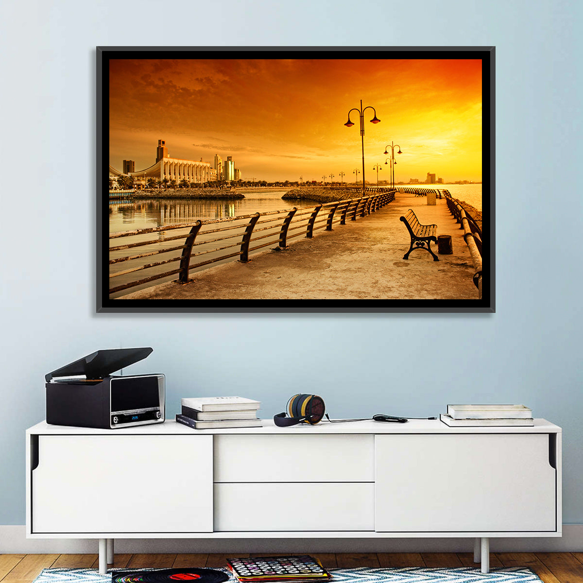 National Assembly at Golden Hour Wall Art in a room, landscape
