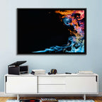 Glowing Flame Abstract Wall Art