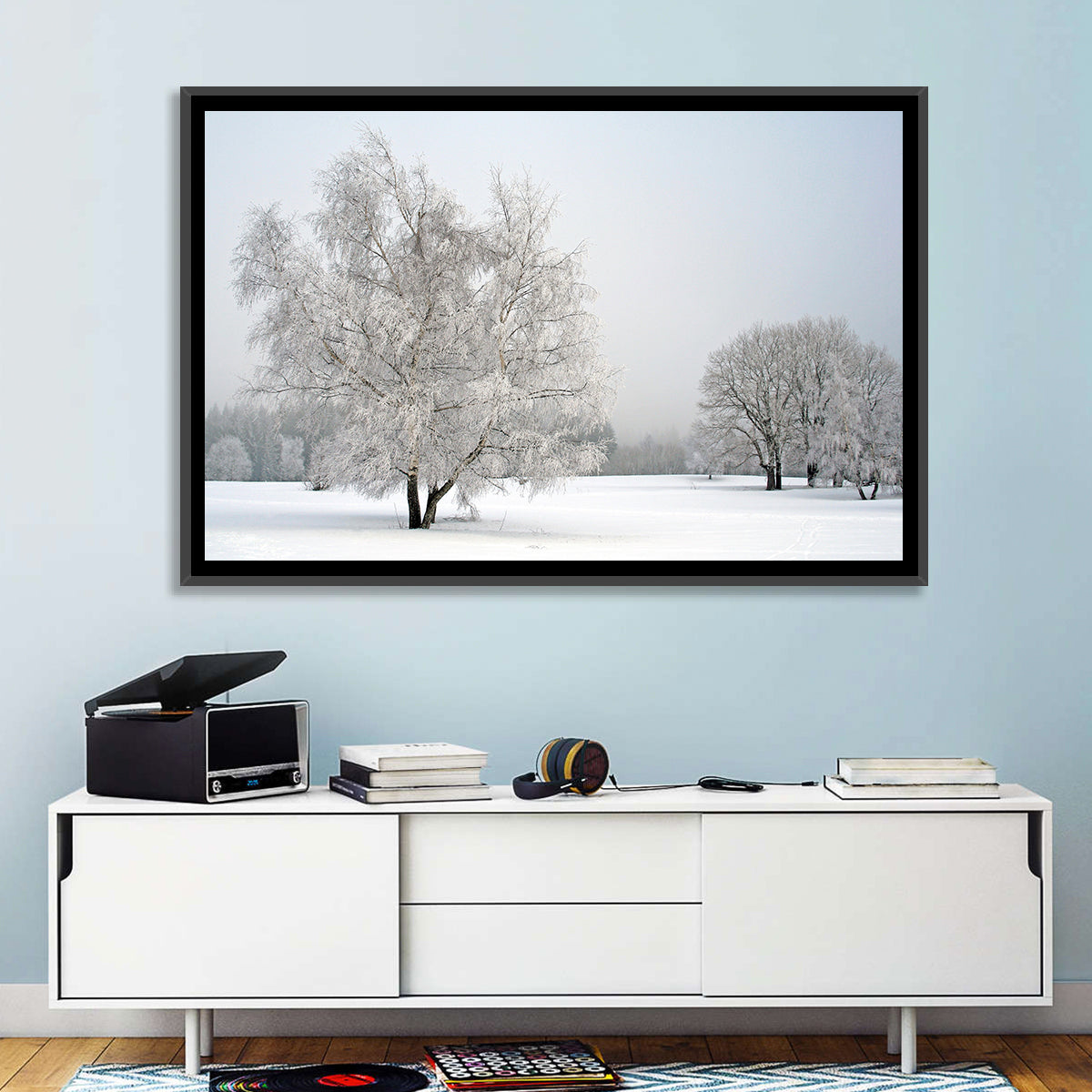 Frosted Birch Grove Wall Art