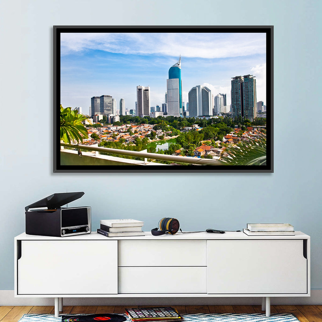 Jakarta Skyline with Wisma 46 Wall Art
