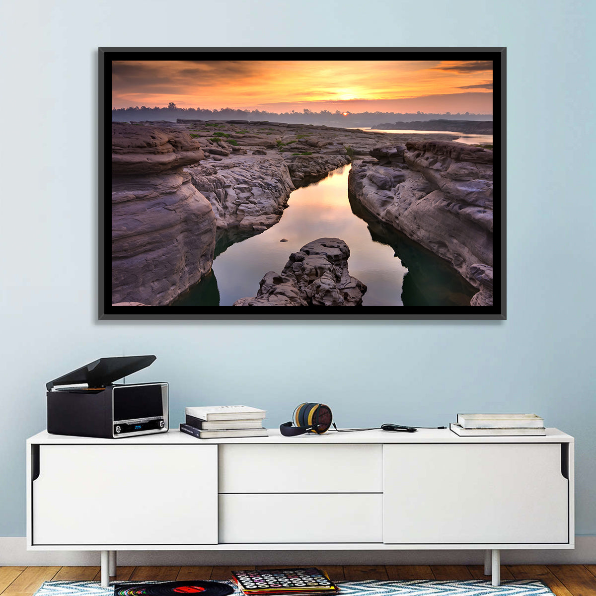 Sam Phan Bok Sunrise River Canyon Wall Art