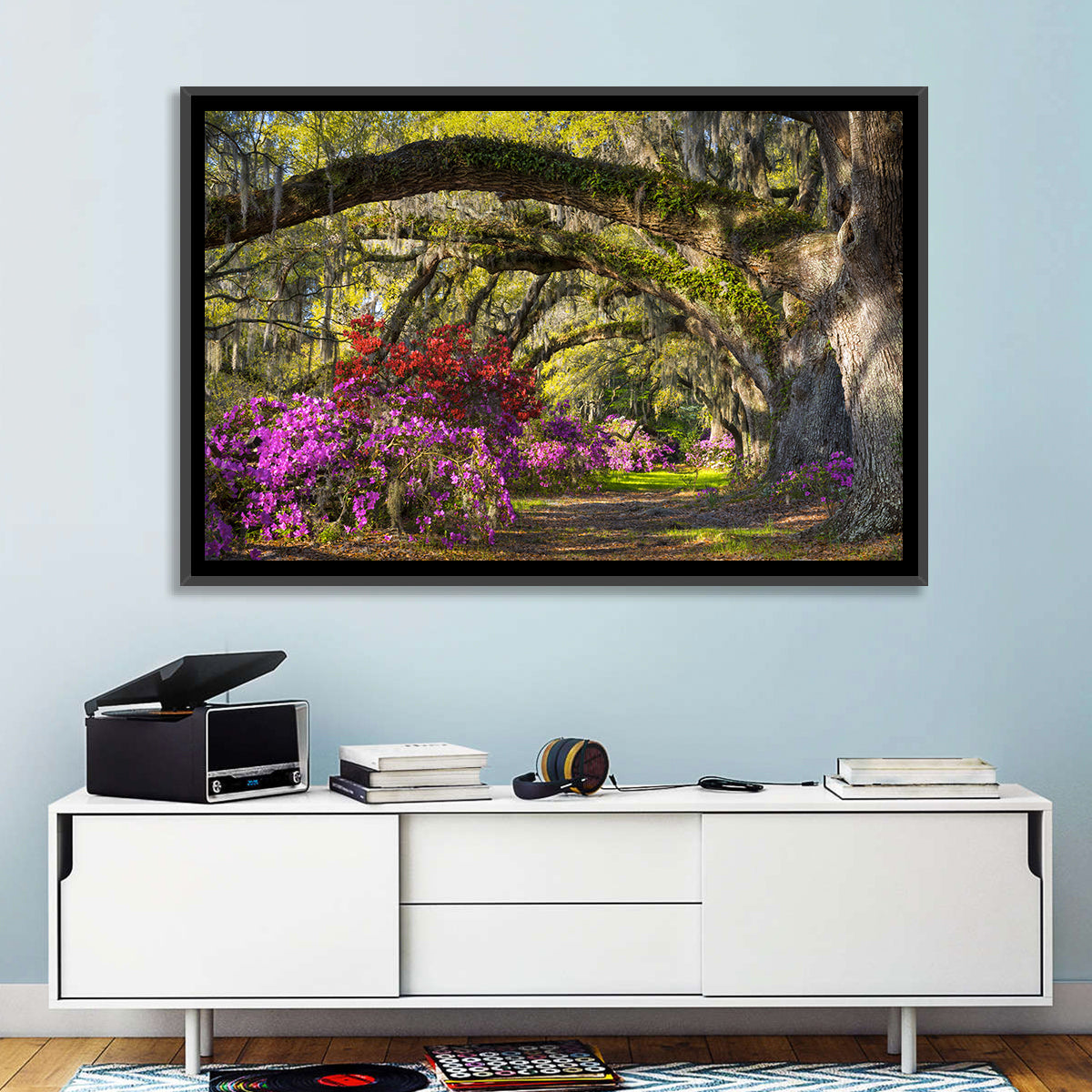 Azalea Garden Path Wall Art in a room, landscape
