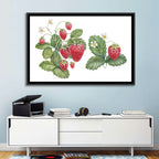 Fresh Strawberry Botanical Illustration Wall Art