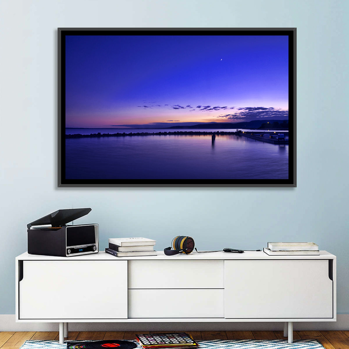 Lake Balaton Twilight Pier Wall Art