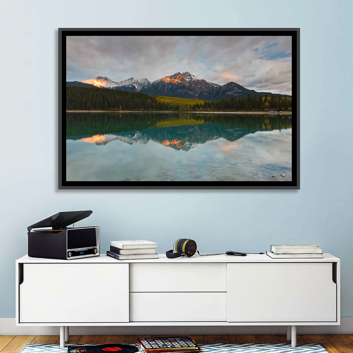 Patricia Lake Golden Hour Reflection Wall Art