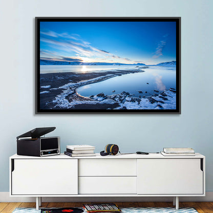 Lake Kleifarvatn Icy Shoreline Wall Art