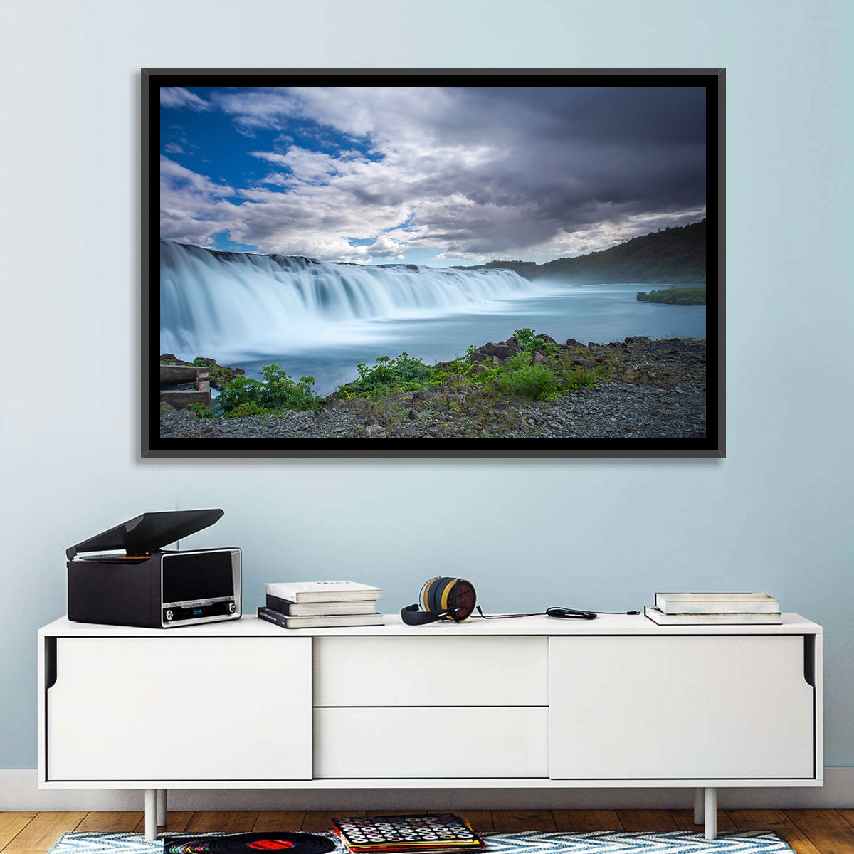 Faxi Waterfall, Iceland Wall Art in a room, landscape