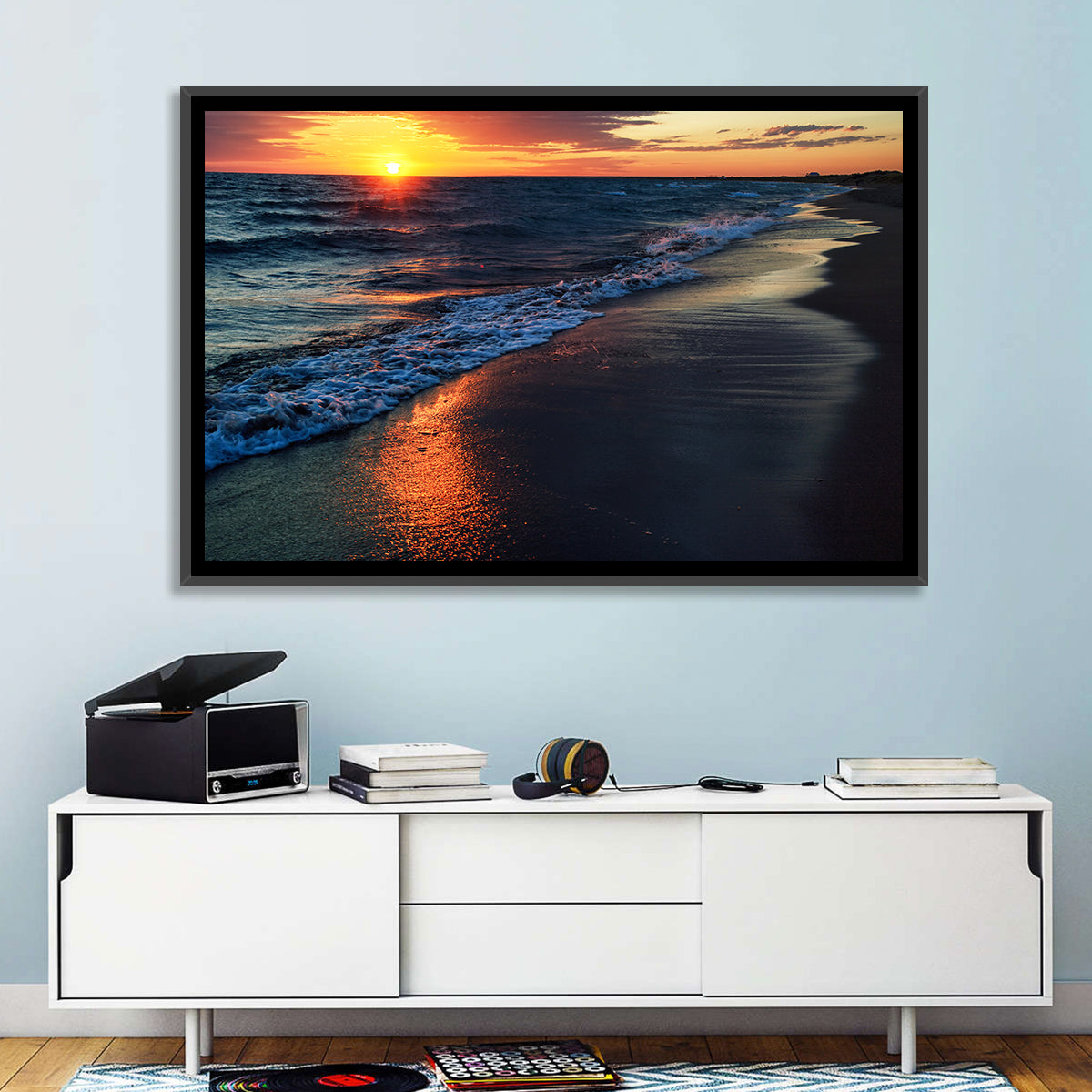 Lake Balkhash Golden Dusk Wall Art