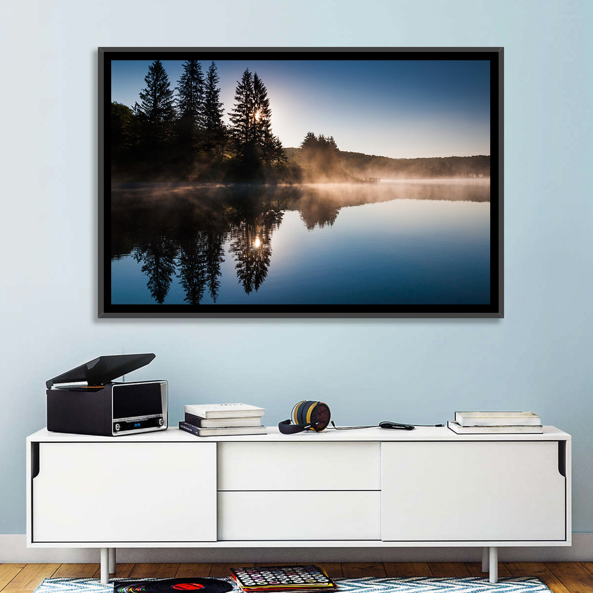 Spruce Knob Lake Morning Mist Wall Art
