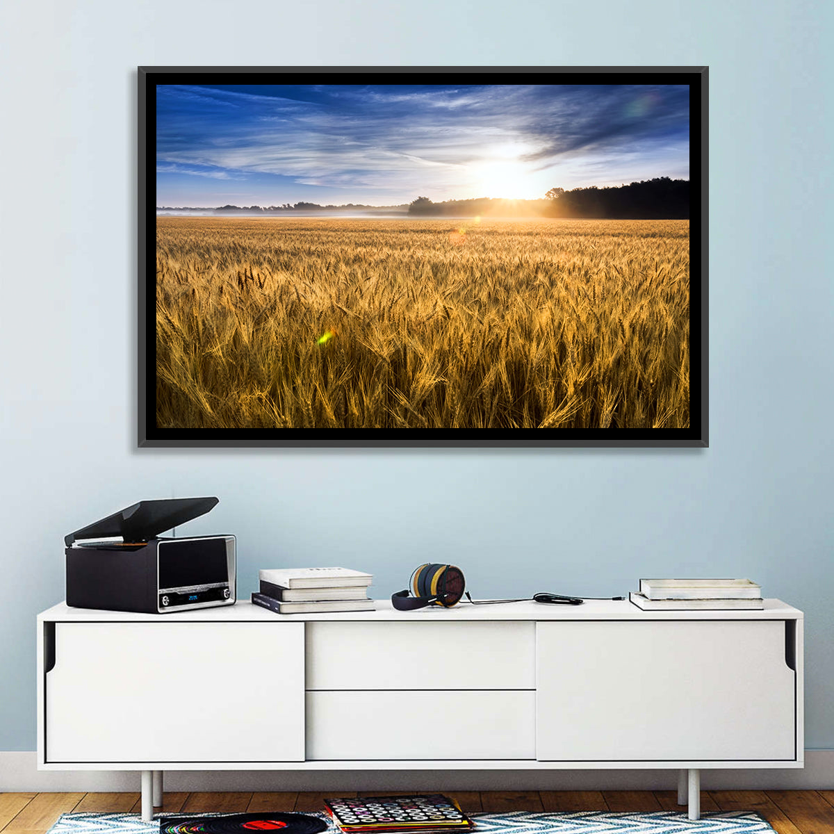 Golden Hour Wheat Field Wall Art