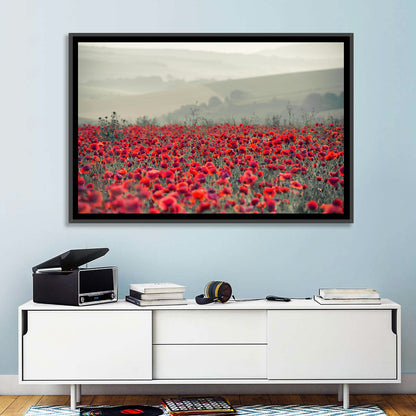 Red Poppy Field Wall Art