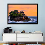 Tanah Lot Temple at Sunset Wall Art