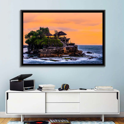 Tanah Lot Temple at Sunset Wall Art