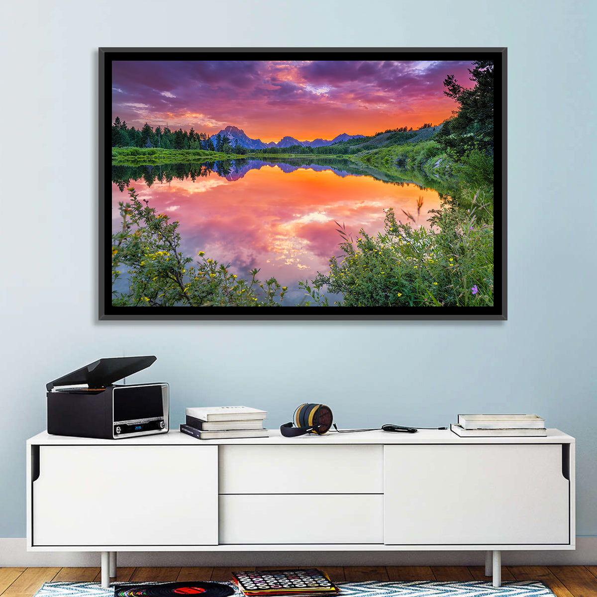 Oxbow Bend Sunset Wall Art