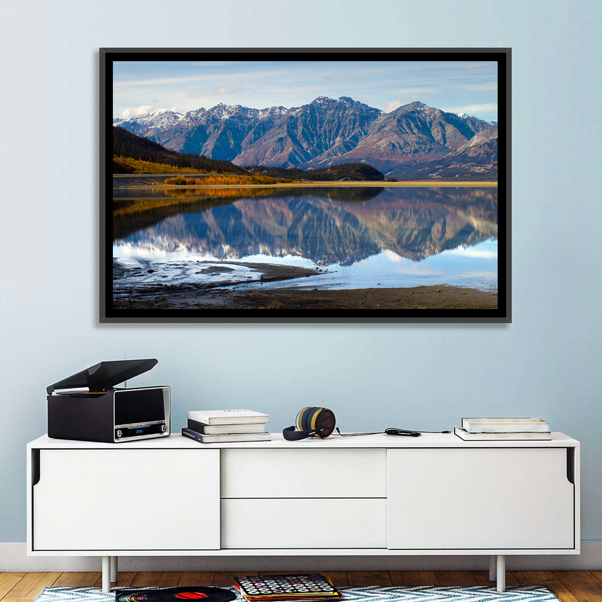 Kluane Lake Autumn Reflection Wall Art
