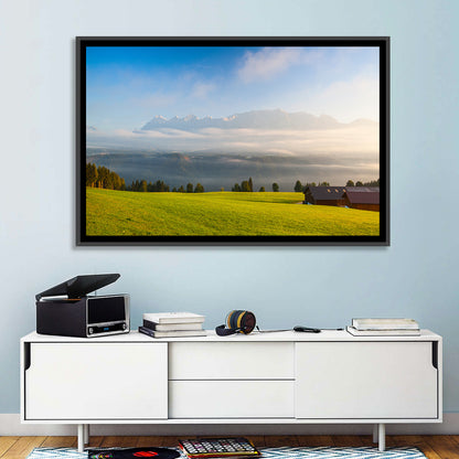 Sunlit Mountain Clouds Wall Art