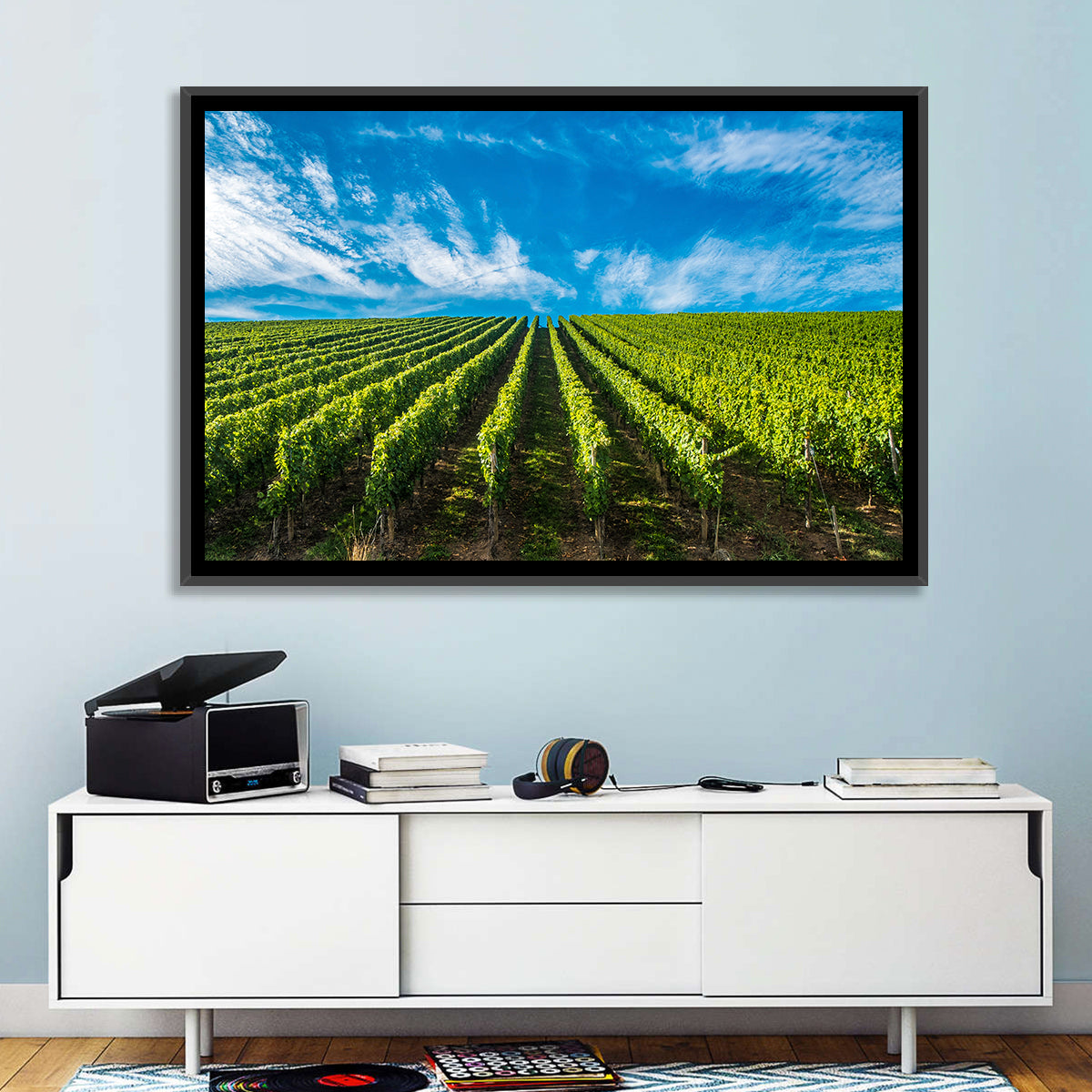 Luxembourg Vineyards Wall Art in a room, landscape