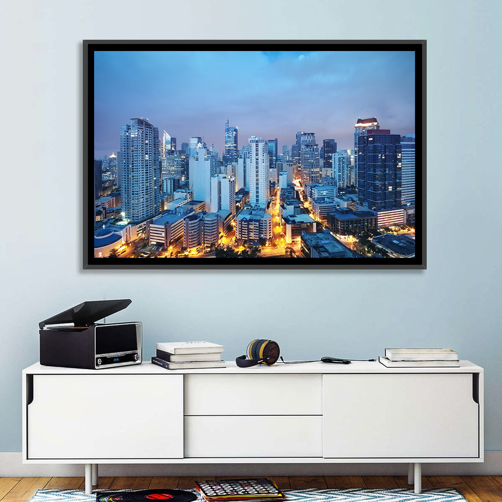 Manila Cityscape at Dusk Wall Art