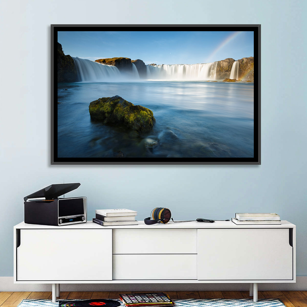 Goðafoss Waterfall, Mývatn Wall Art in a room, landscape