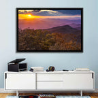 Blue Ridge Sunset Over Autumn Ridges Wall Art